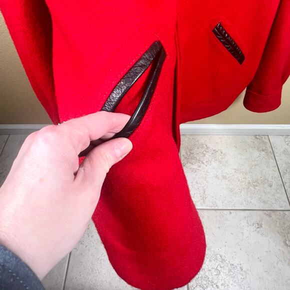 Vintage Skookum Letterman Red Virgin Wool Jacket Mens 52 Hunting Coat - Picture 5 of 12